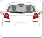 broken rear window